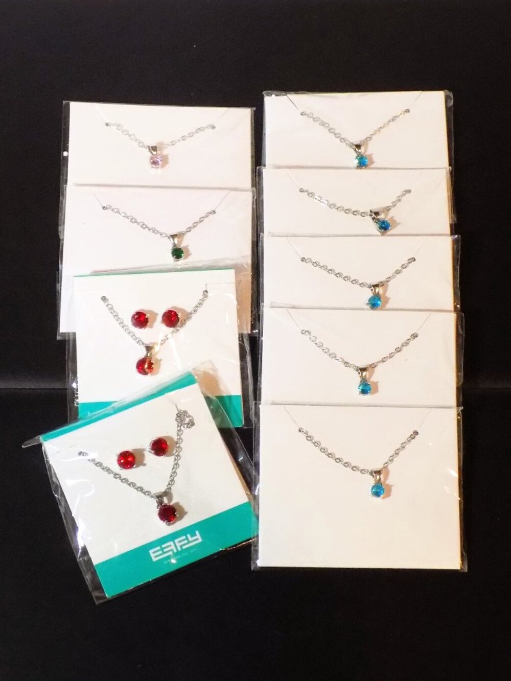 Lot of 9 New EFFY Pendant Necklaces & Necklace Stud Earrings Sets Bundle.